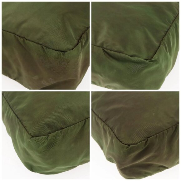 PRADA Tote Bag Nylon Khaki Silver Auth - Picture 15 of 15